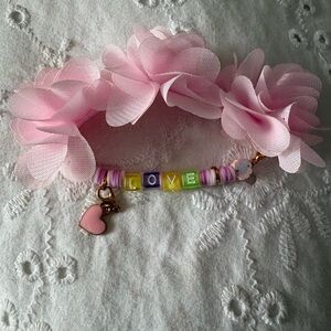 Pink Floral Kids Bracelet